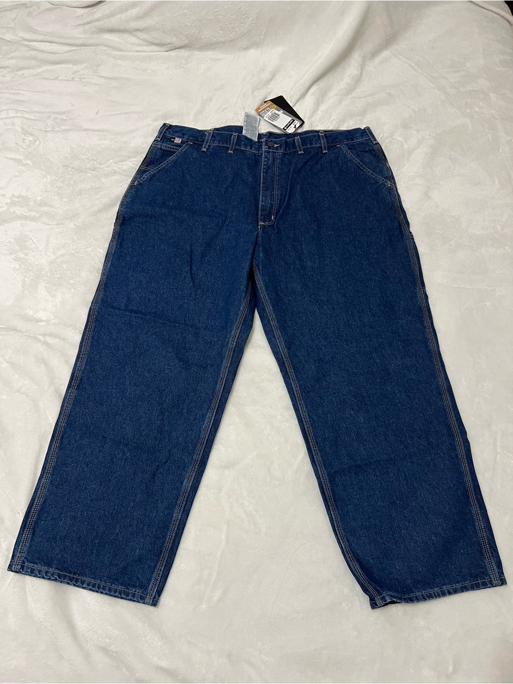 FR Carhartt Men's Relaxed Fit Indigo Blue Jeans